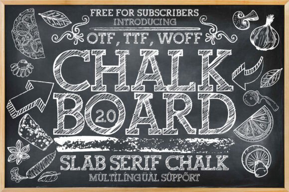 Chalkboard 2.0: The Slab Serif Font with Hand-Drawn Character