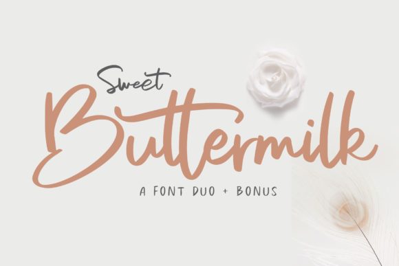 Sweet Buttermilk Duo: A Font with Real Handwritten Charm