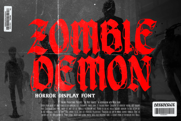 Zombie Demon: A Horror Metal Font for Edgy Branding